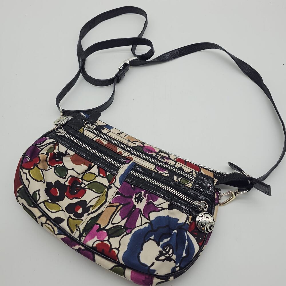 Brighton‎ Floral Print Nylon Crossbody Adjustable Strap Bag